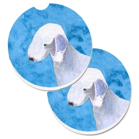 Carolines Treasures Blue Bedlington Terrier Cup Holder Car Coaster, PK2 SS4759-BUCARC